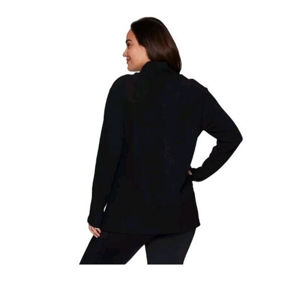 RBX Plus Studio Jacquard Mock Neck Pullover Sweatshirt Black NWT, Women's XXL - Picture 2 of 15